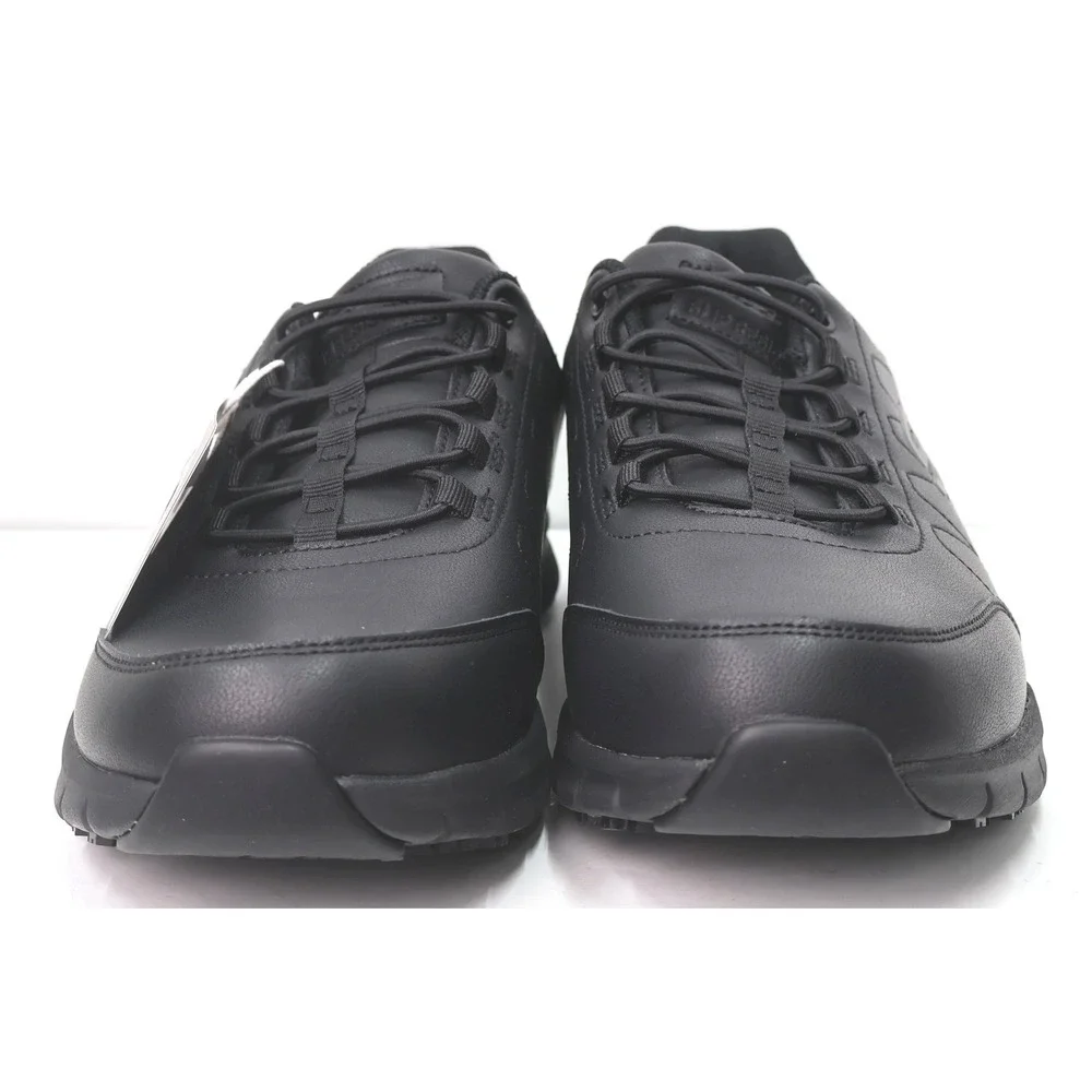 Skechers Work Shoes Mens 10.5 Black Wide Fit Slip Resistant 200272W EH Safety